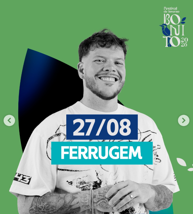 Ferrugem se apresenta em 27/08 no Festival de Inverno de Bonito 2026